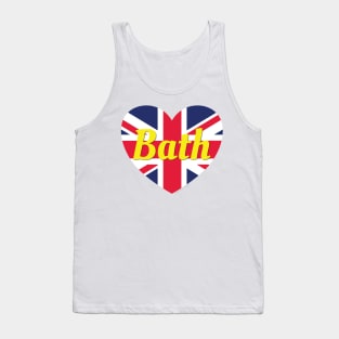 Bath England UK British Flag Heart Tank Top